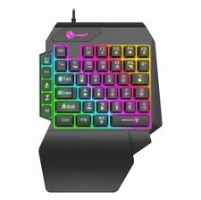 35 Key One Handed Mini Gaming Keyboard Wired USB RGB Backlit Keypad PC Laptop picture
