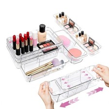 Drawer Organizer 16 Pcs Extendable Clear Adjustable Storage Bins SNH-16PK Vanity picture