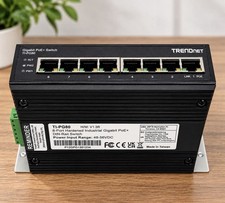 TRENDnet TI-PG80 8-Port Hardened Industrial Gigabit PoE+ DIN- Rail Switch picture