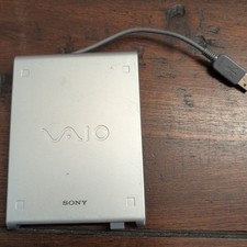 Sony VAIO PCGA-UFD5 3.5 inch External USB Floppy Drive Silver Portable Tested picture
