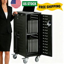 16 Laptop Charging Cart with Charging Station Cart for 15.6