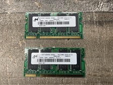 MICRON 128MD DDR1 SDRAM SO-DIMM MT4VDDT1664HG-265B1 LAPTOP MEMORY MODULE (QTY 2) picture