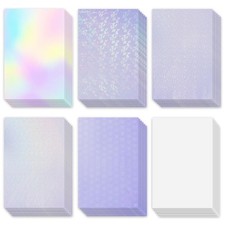 Holographic Sticker Paper, 36 Sheets Printable Vinyl Sticker Paper Waterproof... picture