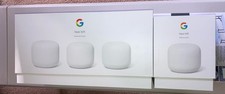 Google Nest Smart Mesh Wi-Fi Google Assistant, 4 Pack, AC2200 2.4 GHz & 5G Speak picture