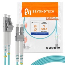 BEYONDTECH 8m (26.24ft) LC to LC Fiber Patch Cable – UPC Multimode Duplex Fib... picture