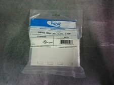 ICC IC108SB4WH 4-Port Surface Mount Box White Keystone Jack Box – New picture