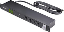 16-Outlet Horizontal Rack Mount Metered PDU, 1U Server Power Strip W/Surge Prote picture