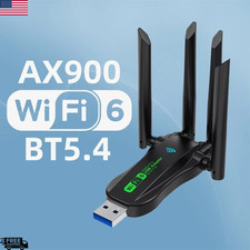 WiFi 6 USB Adapter AX900 with Bluetooth 5.4, Dual Band Receiver Win 10/11 Mac picture