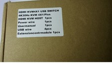 4x1 4 Port 4K HDMI USB KVM Switch with Cables Video Mouse Switcher picture