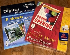 2 Packs Of Matte 8 1/2” X 11” Photo Paper  Regent Products & Avery Personal  picture