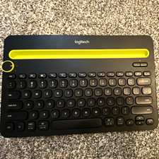 Logitech K480 Compact Portable Bluetooth Multi-Device Keyboard Black Yellow picture