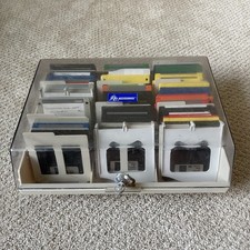 Huge Lot Of 121 Floppy Discs With Storage Container picture