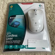 New LOGITECH V470 Bluetooth Cordless Laser Mouse for PC Notebooks/Mac White picture