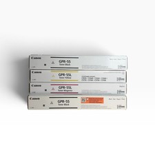 Canon GPR-55 Black, GPR-55L Yellow Magenta Toner Cartridge Set of 4 New OEM picture