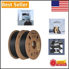 Carbon Fiber PLA Filament 1.75mm 2KG for High-Speed 3D Printing - Black 2-Pack picture