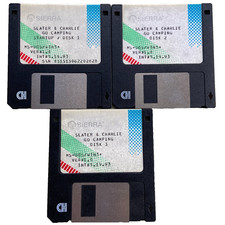 Video Game 3.5” Floppy Disk Sierra Slater & Charlie Go Camping 1993 DOS Vintage  picture