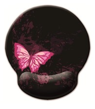 Ergonomic Mouse Pad Wrist Rest Support, Gel 9L x 9W inches, Purple Butterfly picture