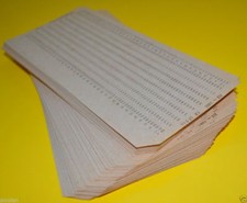 50pcs VINTAGE MAINFRAME COMPUTER PUNCH CARDS. IBM 80-column card format 70-80s picture