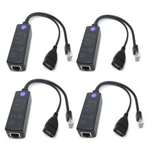 4pcs 48V to 5V 2.4A USB Active PoE Splitter for IP Camera Raspberry Pi 4/3B+  picture