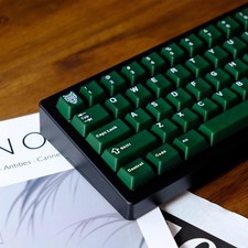 114 Keys Cherry Double Shot Translucent Keycaps Emeral Green Keycaps Set picture