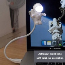 USB Night Light Powered White Astronaut Shape Portable Reading Desk Lamp DC For picture