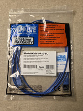 Tripp Lite N261-UR10-BL 10ft Cat6a 10G Ultra-Slim Ethernet Cable Blue picture