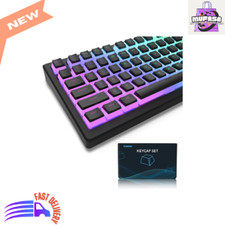 Pudding PBT Shine Through Keycaps 165 Keys Set for RGB Gaming Keyboards, Black picture