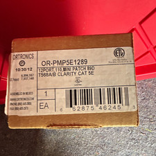 Ortronics Clarity Cat5e 12-Port RJ-45 110 Mini Patch Panel 1U OR-PMP5E1289 picture