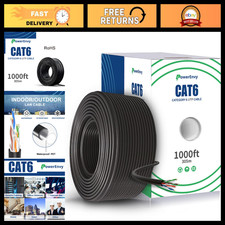 High-Speed Cat6 Ethernet Cable 1000ft - 10Gbps, Outdoor Rated, 550MHz, Tangle-Fr picture