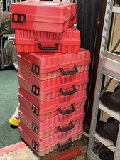 Turtle Case 9844 9940 Red 20 Capacity Storage Case Empty Used picture