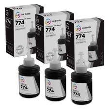 Compatible Ink Bottle Replacement for Epson 774 T774120 High Cap (Blk, 3-Pk) picture
