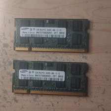 Samsung 4GB DDR2 2x2 SO-DIMM PC2-6400S 200-Pin Laptop RAM M470T5663EH3-CF7 picture