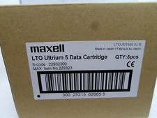 NEW Lot of 5 Maxell LTO5 ULTRIUM5 Storage Data Cartridge Tape 229323 - Lot of 5- picture