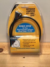 Fellowes Notebook Computer Key Cable Lock 6 Ft Cinch Loop W/ 2 Keys for Laptops picture
