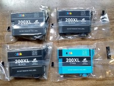 EPSON 200XL - 3 Black, 1 Cyan Factory Sealed IKONG Ink Cartridges- picture