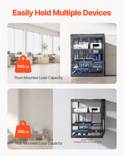 12U Open Frame Network Rack Wall Mounted Server Rack 4 Post with Shelves picture