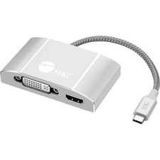 SIIG USB-C to 3-in-1 Multiport Video Adapter with PD Charging - DVI/HDMI/VGA picture