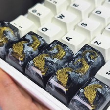 Dragon Pattern Handmade Key Cap For Mechanical Resin Artisan Keycaps Gift picture
