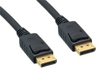 3Ft-25Ft DP DisplayPort 20 Pin 28 AWG Cable w/Latche Gold Plated Connector 1080P picture