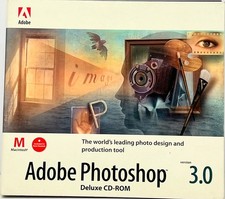 Adobe Photoshop 3.0 Deluxe CD-ROM (1994) Macintosh Vintage Apple picture