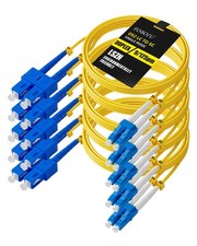 5 Pack OS2 Singlemode LC SC Fiber Patch Cable 3m/10ft, Duplex picture