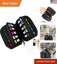 Elegant Neoprene Flash Drive Organizer Case with 20 Slots - Secure and Stylish picture