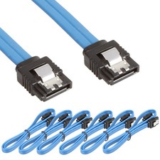 6Pack Straight SATA III Cable 6.0 Gbps L=24 Inches 6 Gbps Data (6Pack Blue) picture