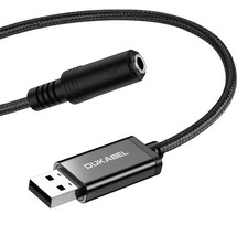 DUKABEL USB Headphone Adapter, External Sound Card with TRRS 4 Pole Jack picture