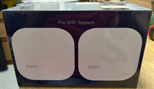 EERO  Pro  WIFI System Ac Tri Band Wi-fi Access Point - White - 2 Pack B010201 picture