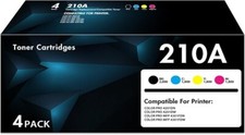 HALLOLUX 210A Toner Cartridges 4 Pack Replacement for HP 210A 210X - MFP 4301fdw picture