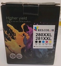 Relcolor Printer Ink 280 XXL 281 XXL Higher Yield  Black And Multicolor Box Pack picture