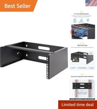 Durable 4U Wall Mount Rack - Black, 14” Deep for Efficient IT Equipment Storage picture