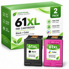 61XL 61 Ink Cartridges Combo Replacement For Envy 4500 4502 5530 OfficeJet 4630  picture