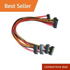 Longdex 50cm SATA 22 Pin Female to Male Extension Cable picture